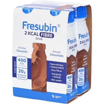 Fresubin 2 Kcal Fibre Drink Choco 4x200 Drinkbare oplossing