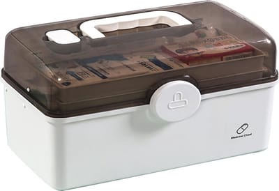 Multifunctionele Opbergdoos - Organizer voor Medicijnen, Naaien, Hobby en Gereedschap - Groot (29 x 16 x 15,7 cm, Wit)