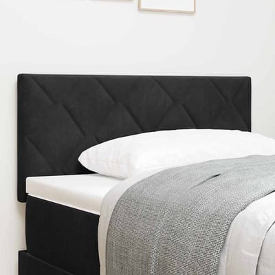 vidaXL - LED - Hoofdbord - Zwart - 90 - cm - Fluweel