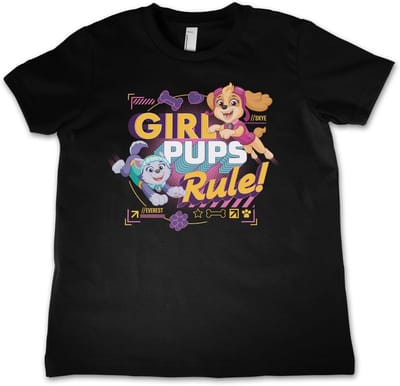 Paw Patrol Kinder-T-shirt voor meisjes 'Pups Rule' Kids Tee NIC-12-PP008-DTF539