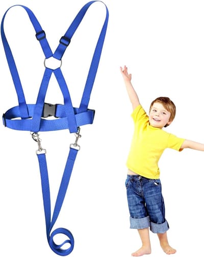 Veiligheidsharnas Peuter - Anti-verlies Riem - Buiten Spelen - Verstelbare Riemen - 200 cm Lengte - Zwart