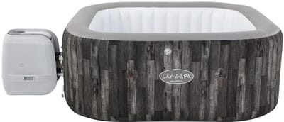 Lay-Z spa Mallorca Airjet 180x66 cm - Bestway - Touchscreen bediening met geïntegreerde bekerhouders - Energiezuinige, automatische verwarmingsfunctie - Eenvoudig en snel in elkaar te zetten