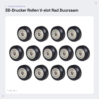 Dailygoods- Laufrollen 13 Stuks - V-slot Wielen - Duurzaam - 3D-printer Rollen - Compatibel met Ender 3/3 v2/5 - Ondersteunt Hoge Snelheid - 3D-printerwielen