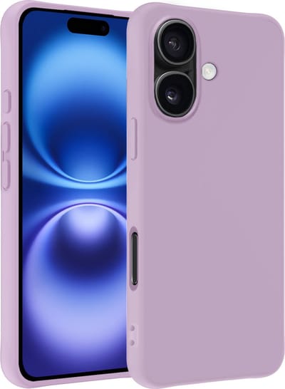 Hoesje - Geschikt voor Apple iPhone 16 - Sterk & Shockproof - Siliconen Case - Hoes Cover - Telefoonhoes - Lila