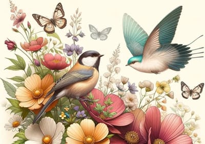 The Friendly Garden- Mint by Michelle decoupage papier A3