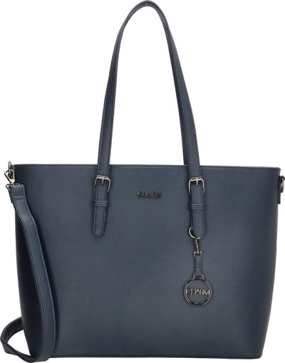 Charm London Birmingham Hand & Schoudertas Shopper 15,6 inch Laptopvak Ideale School Werk Business Tas - Tote Bag - Dames Tas - Blauw