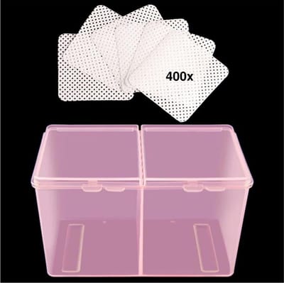 Goodbitz®- Opbergdoos (incl 400 nageldoekjes) - Opbergdoosjes - Opbergdoosje - Opbergdoos met deksel - Nail wipes - Nageldoekjes houder - Nageldoekjes Dispenser - Organizer wattenschijfjes - Wattenschijfjeshouder - Doekjes - Doekjes houder