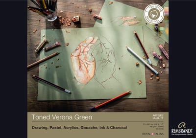 Tekenpapier - Verona Green - A4 - 180 grams - Rembrandt
