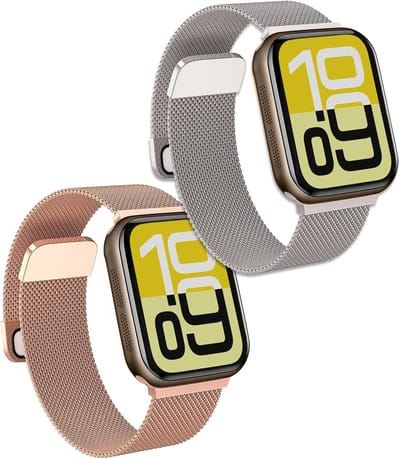 Bandje Geschikt voor Apple Watch 38/40/41 mm Bandje Milanees - Horlogebandje Geschikt voor Apple Watch 1-8 / SE (38/40/41 mm) Milanese Horlogeband Met Magneetsluiting - Zilver & Rose Goud