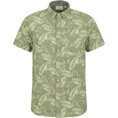 Mountain Warehouse Overhemd met korte mouwen voor heren Tropical (Donkergroen)