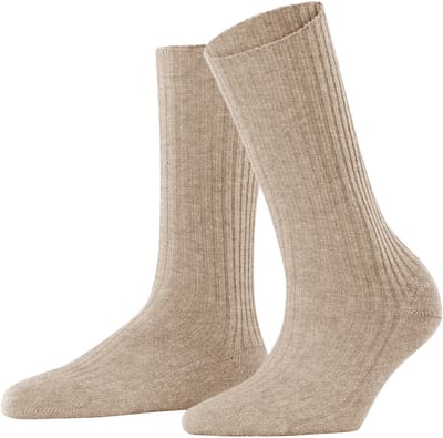 FALKE Cosy Wool Boot eenkleurig wol sokken dames beige - maat 35-38