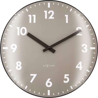 NeXtime Duomo – Wandklok – 35 cm – Koepelglas – Khaki – Stil