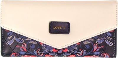 Dames Portemonnee - Clutch - Zwart Blauw Rood - PU-leer - 12 Pasjes