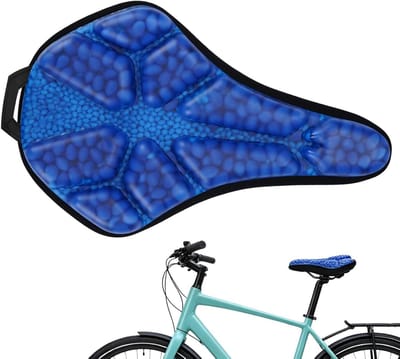 Fietszadelkussen - Zadelhoes - Comfortabel fietsen - Schokabsorberend ontwerp - 28.5 cm - Blauw