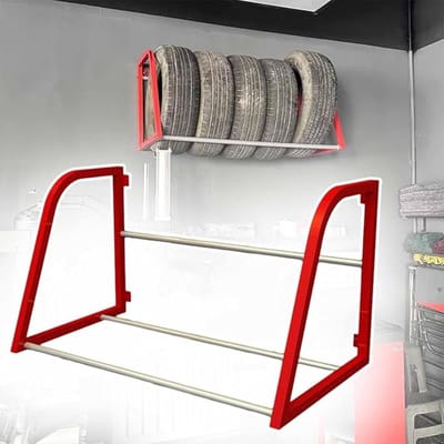 Bandenrek Ophangsysteem - Wiel Opslag - Garage Organisatie - Ruimtebesparend Ontwerp - 127x60x60cm