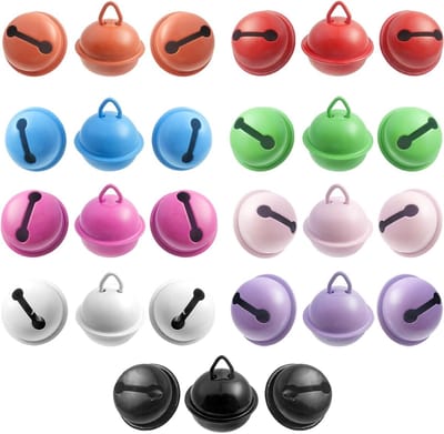 Kleurrijke 27-delige Jingle Bells van 22mm voor Kerstdecoraties, Feestversiering en Kattenhalsbanden, Perfect voor Sieradenmaken