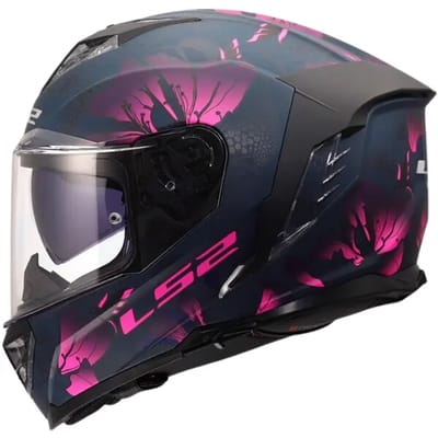 LS2 Helm Storm III Burst FF818 zwart / roze maat XXL