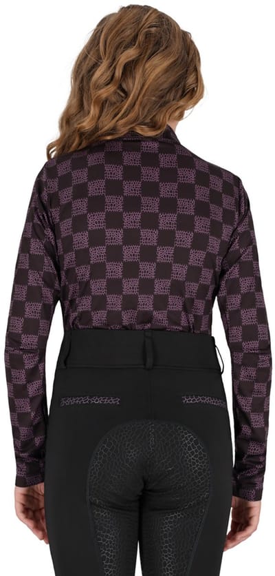Qhp Trainingsshirt Qhp Lize Kids Zwart-paars - XS