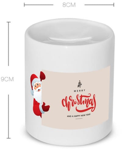 Akyol - kerst merry christmas and a happy new year Spaarpot - Kerstmis - kerst beker - winter - kerst - christmas - kerst cadeau - 350 ML inhoud
