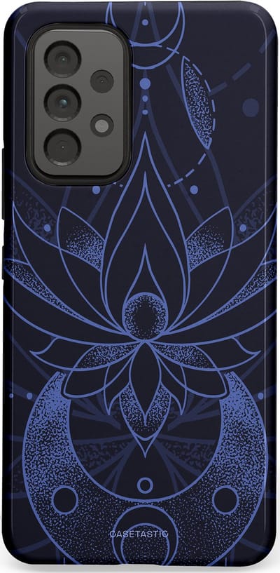 Casetastic Hoesje Geschikt voor Samsung A53 - Stijlvolle Beschermende Duo-layer Case - Lotus Nacht