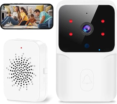 Videobel met Camera - Slimme Deurbel - Thuisbeveiliging - Bewegingsdetectie - 1080p HD - Wit