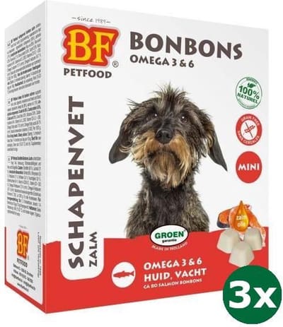 3x80 st Biofood schapenvet mini bonbons zalm