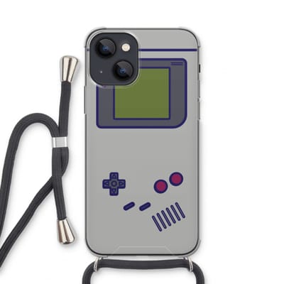 Case Company® - Hoesje met koord geschikt voor iPhone 13 mini hoesje met Koord - Game On - Telefoonhoesje met Zwart Koord - Bescherming aan alle Kanten en Over de Schermrand