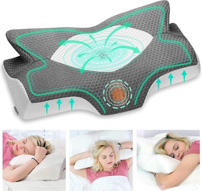 Orthopedisch neksteunkussen van traagschuim met afneembare hoes - Ergonomisch ontwerp voor rug- en zijslapers