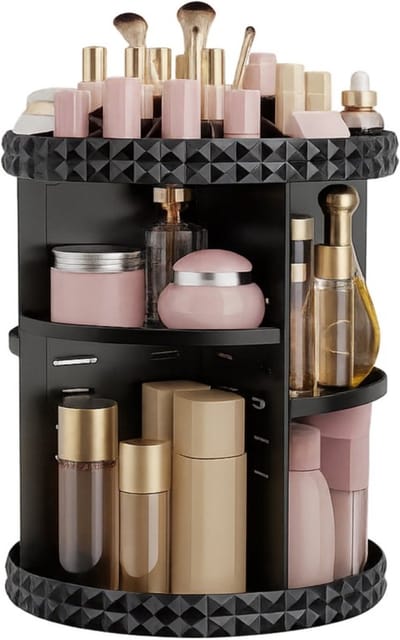 BOTC Make Up Organizer - 360º Draaibaar - Skincare Organizer - Organizer Make Up - Zwart