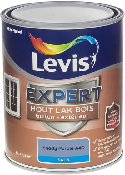 Levis - Expert Hout Lak Buiten Satin Mix - Shady Purple A40 - Mengverf - 1 L