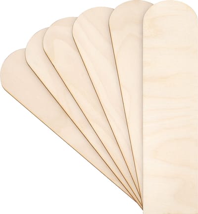 Creative Deco 10 x Houten Vormen | 20 x 5 cm | Pyrografie Cadeau Decoupage Kunst DIY