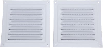 Wandventilatie Plaat - Ventilatierooster Huis - Verbeterde Luchtstroom - Duurzaam Aluminium - 20x20 cm - Wit