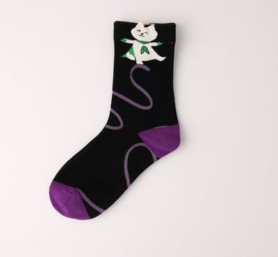 Dames sokken - zwart - grijs - wit - leuke print kat - 36 - 40 - cadeau voor haar - geschenk vrouwen - Kerst cadeau - verjaardagscadeau - gift