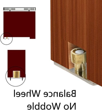 Sliding Barn Door Roller Guide met 4 Stuks Metaal Locator Stopper voor Glazen Schuifdeuren en Kasten - 8mm Diameter, Duurzaam en Eenvoudig te Installeren
