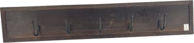 Houten robuuste kapstok van WDMT™ | 80 x 15 x 10 cm | Kapstok | Houten kapstok | Landelijk | 5 haken | Wandkapstok