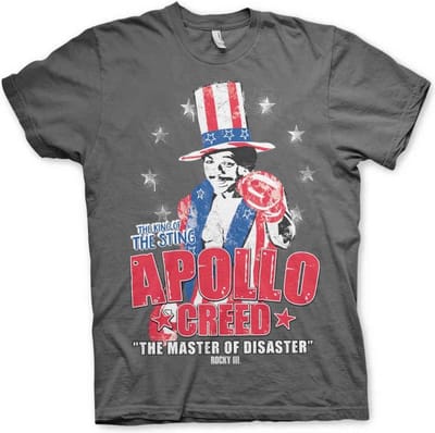Rocky Heren Tshirt -S- Apollo Creed Grijs