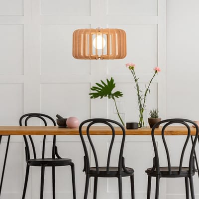 LumenXL Houten hanglamp Inzai - rond