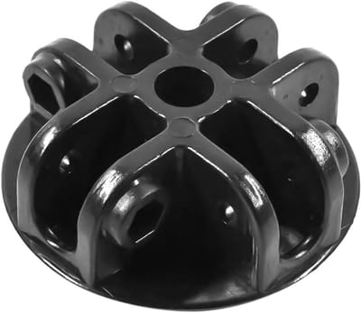 Prieel Connector - Dak Connector - Luifel Reparatie - PA6 Nylon Materiaal - 4-weg 1.2cm - Mat Zwart