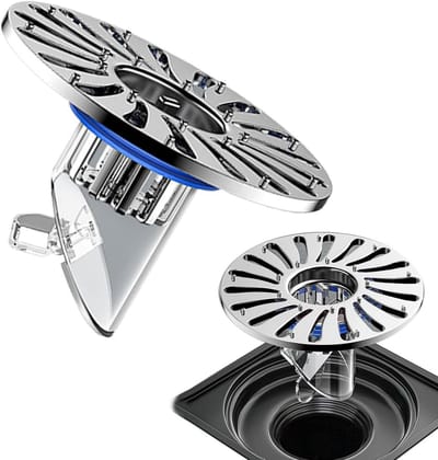 Geurafsluiter - Terugslagklep Inzetstuk - Frisse Badkamer - Automatisch Sluitmechanisme - 32-43 mm Diameter - Zilverkleurig