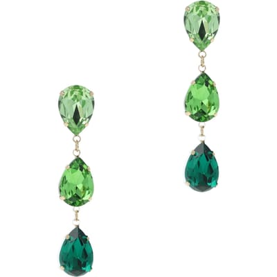 OTAZU Triple Drop Earhangers Green Green Size: OS | Earrings Outlet | Dames | Groen