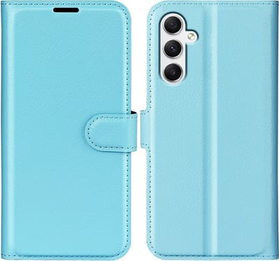 Coverup Hoesje - Geschikt voor Samsung Galaxy A35 Hoesje - Coverup Book Case - Lichtblauw