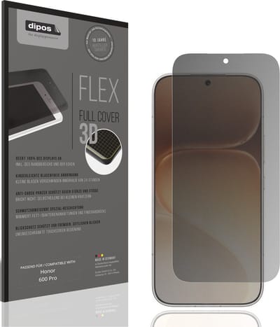 dipos FLEX – Matte Privacy Screenprotector geschikt voor Honor 600 Pro | Volledige Schermbescherming | Case-Friendly