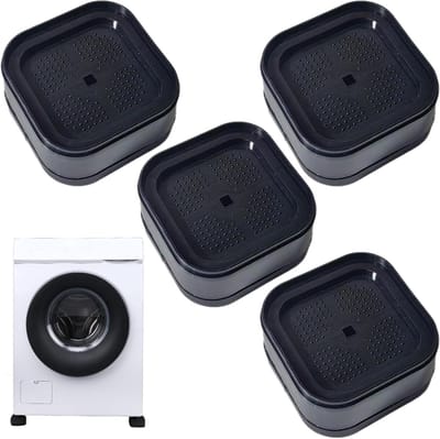 Wasmachine voeten - Apparaatverhogers - Apparaten Stabiliseren - Universele Pasvorm - Set van 4 - Zwart
