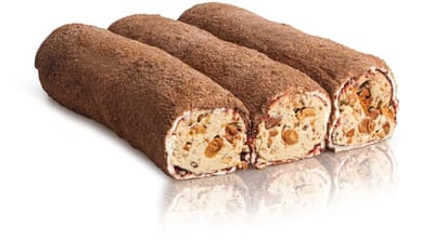Mega Nesquik Turks fruit omwikkeld met amandelcreme ( Handgemaakt ) - Mega Nesquik Badem Kremali Sarma Lokum Turk lokumu - Mega Nesquik Turkish delight wrapped in almond cream ( Handmade ) 250 g