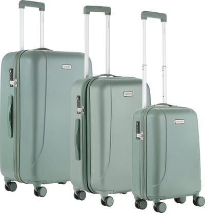 CarryOn Skyhopper kofferset 3 delig – TSA Trolleyset – Dubbele wielen - Olijf