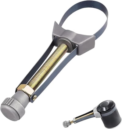 Verstelbare oliefiltersleutel met antislip band voor auto en vrachtwagen, geschikt voor 60 mm tot 120 mm filters