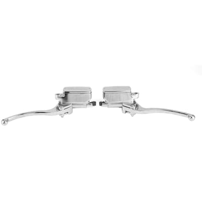 Maître-cylindre de frein hydraulique et d'embrayage Levier de pompe Universel pour Moto avec Guidon de 7/8 po white