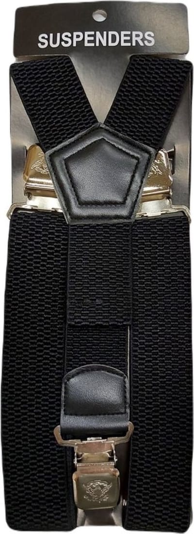 Bretels | Kleur: Black | Bretels Heren Volwassenen | Stevige Clips | Sterke Clips | Brede Clips | One Size Fits All