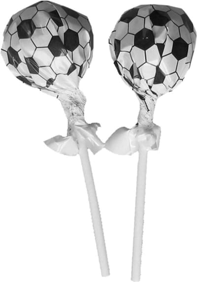 KUFA GMBH &CO.KG Voetbal lollies - Framboossmaak - 100 stuks