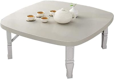 Klaptafel Vierkant - Eettafel Tatami - Kamer Gebruik - Ruimtebesparend Ontwerp - 80x80x35cm - Bruin